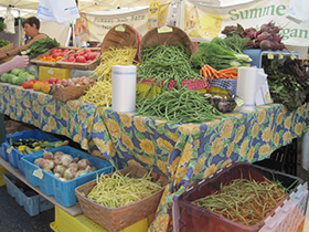 the Summer Run Farm market booth